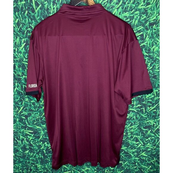 Florida State Seminoles FSU Maroon Short Sleeve Colosseum Polo Shirt Men’s XXL - Picture 3 of 4